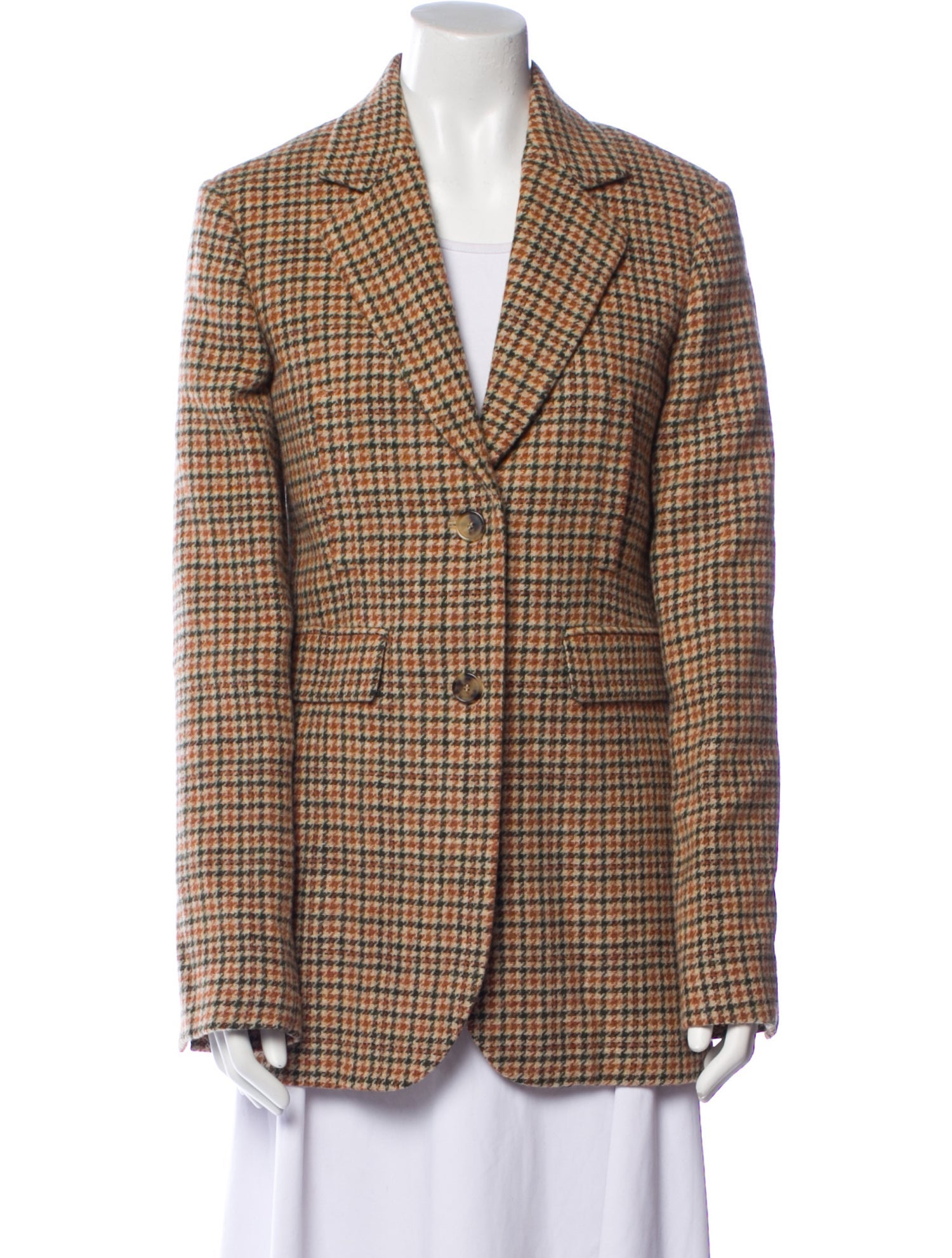Loewe Wool Plaid Print Blazer