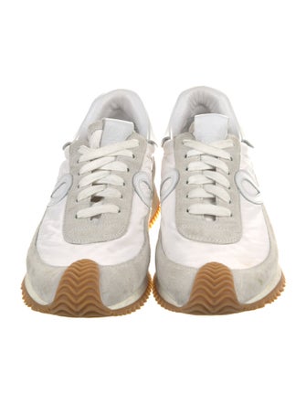 Loewe Suede Colorblock Pattern Sneakers