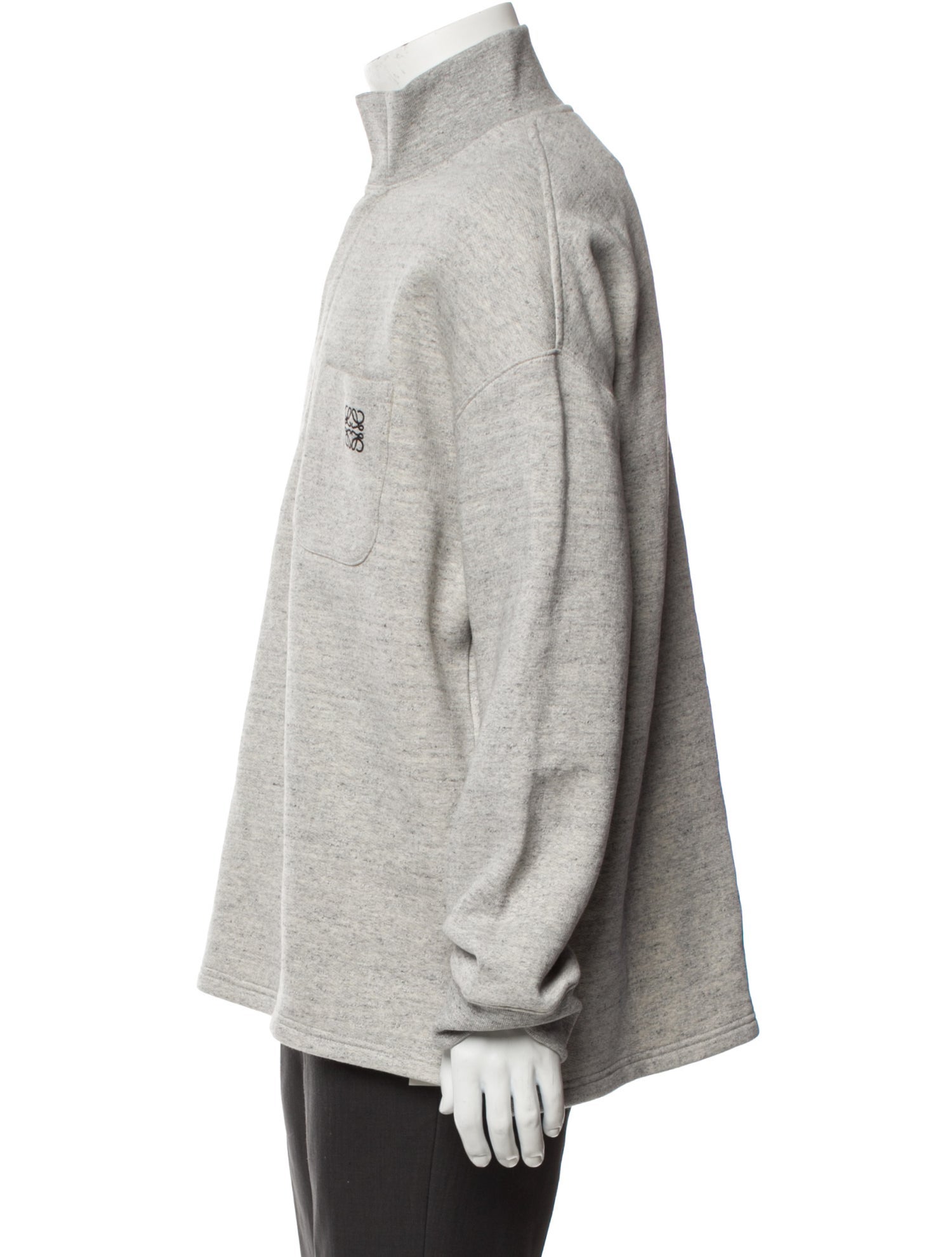 Loewe Mock Neck Long Sleeve Cardigan