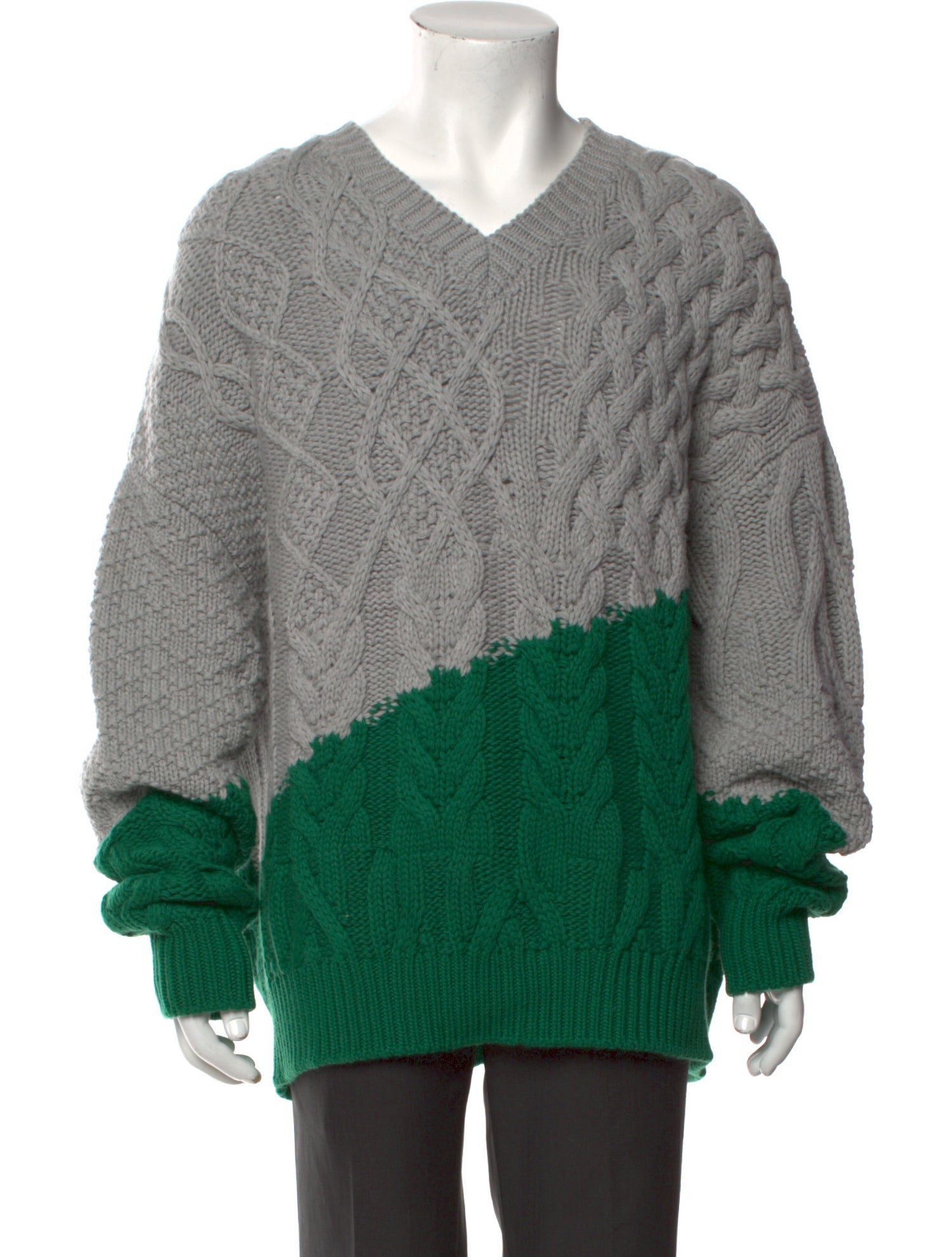 Loewe Wool Colorblock Pattern Pullover