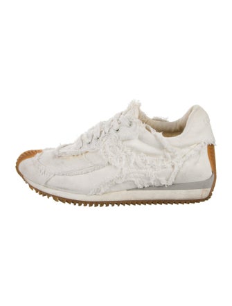 Loewe Canvas Distressed Accents Chunky Sneakers