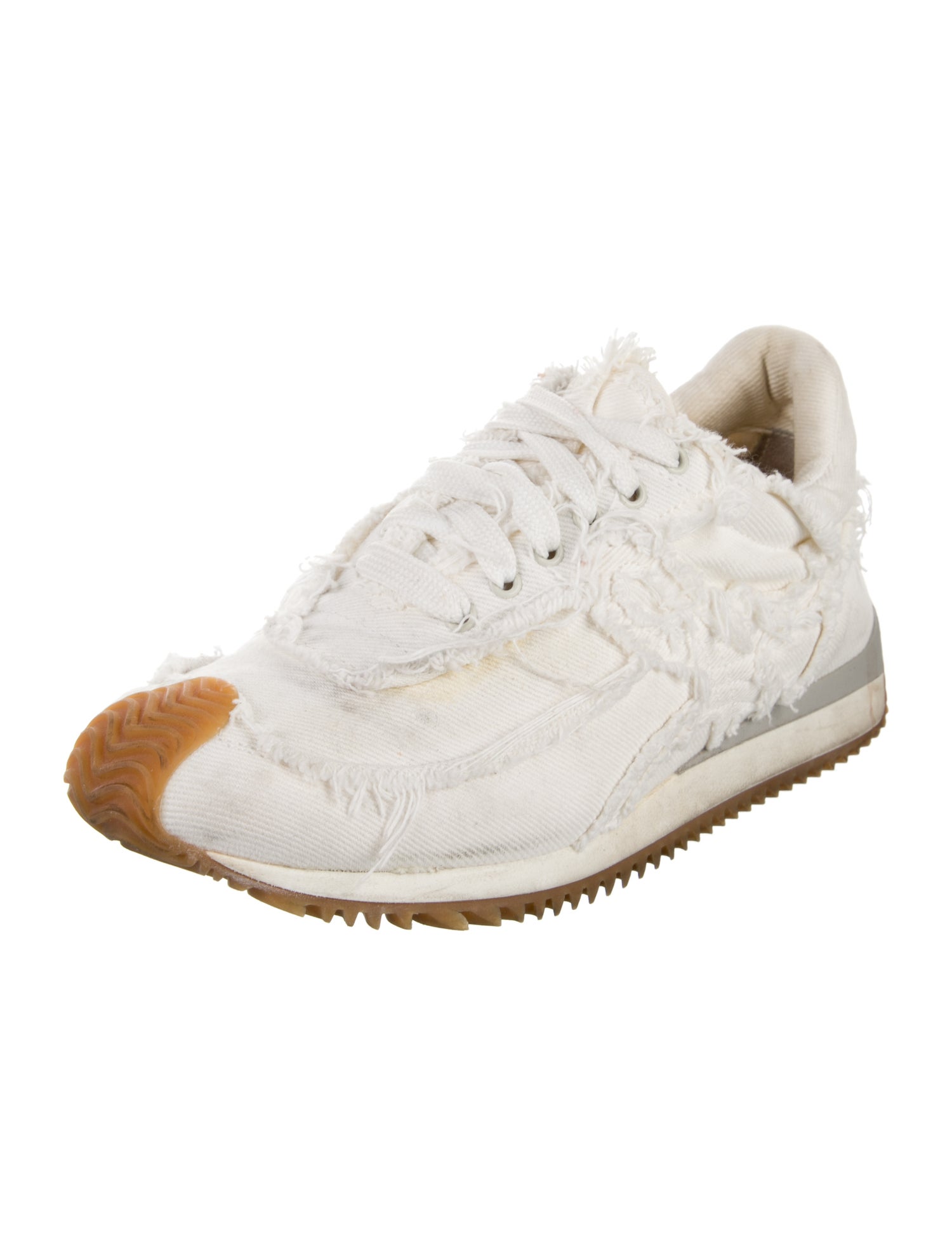 Loewe Canvas Distressed Accents Chunky Sneakers