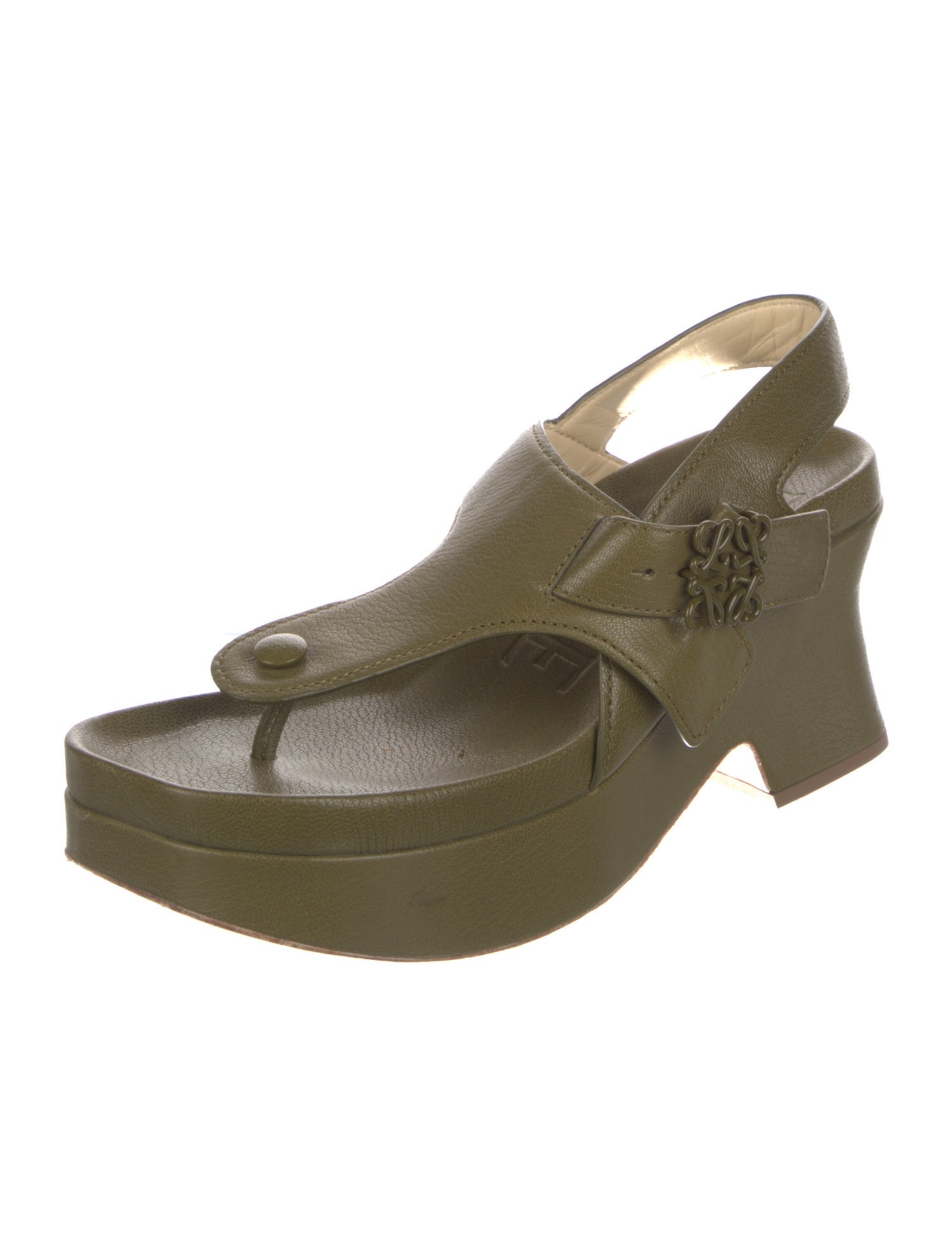 Loewe Leather Slingback Sandals