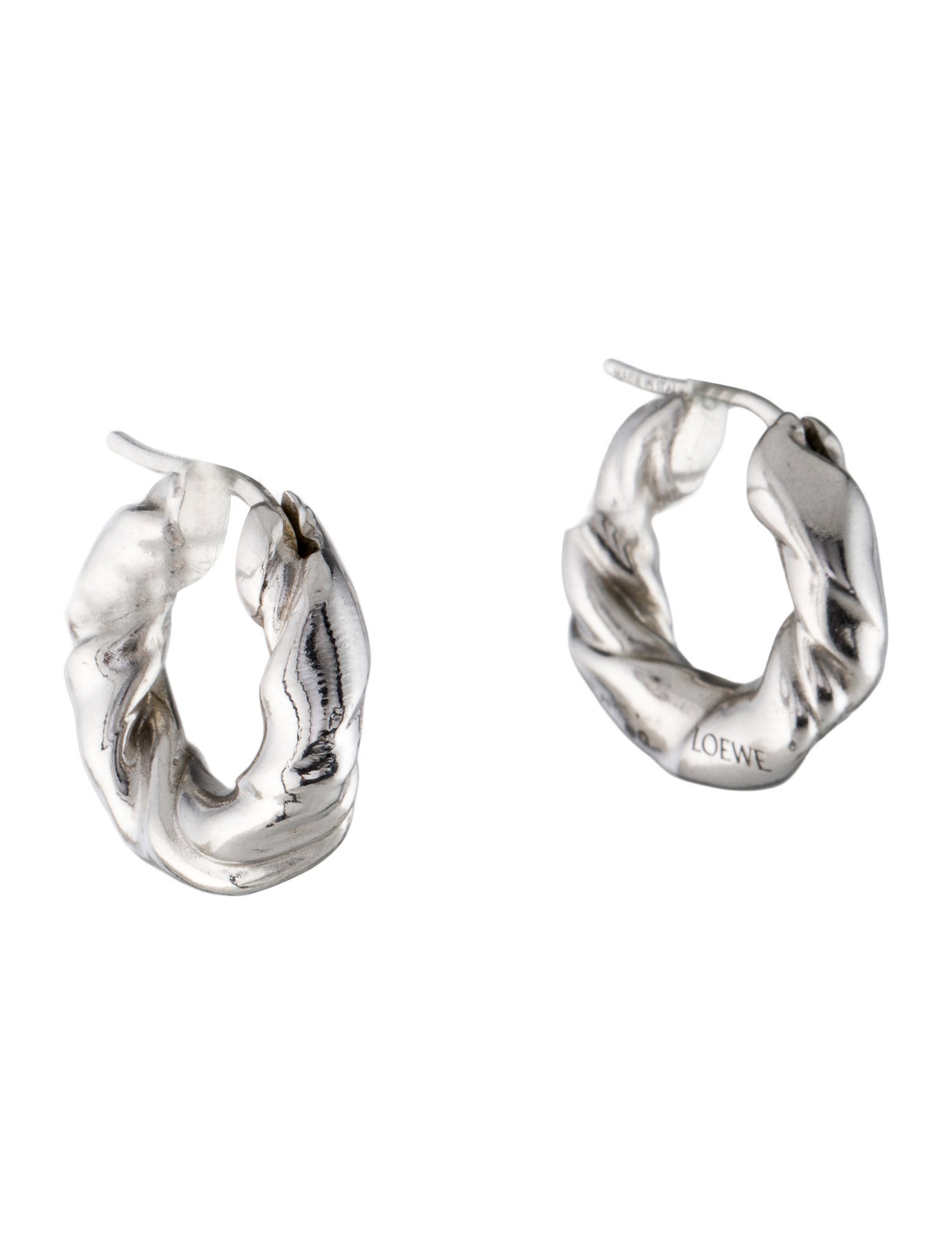 Loewe Nappa Twist Hoop Earrings