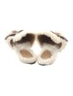 Loewe Shearling Leather Trim Embellishment Mules