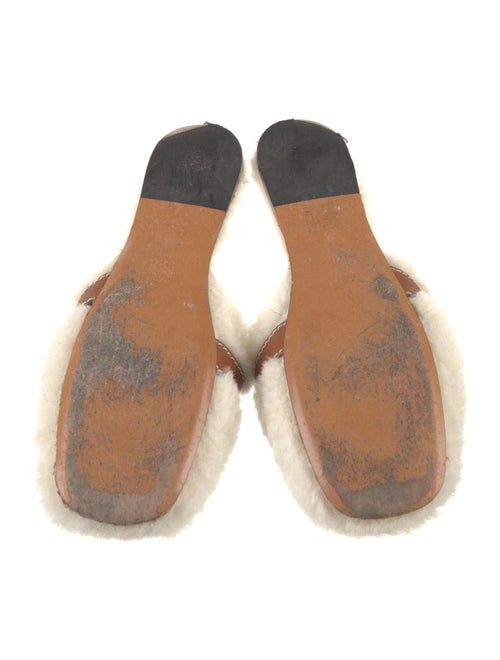 Loewe Shearling Leather Trim Embellishment Mules