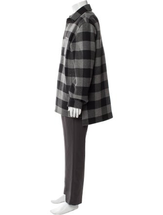 Loewe Wool Plaid Print Shirt