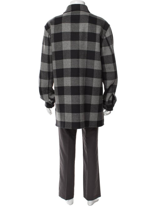 Loewe Wool Plaid Print Shirt