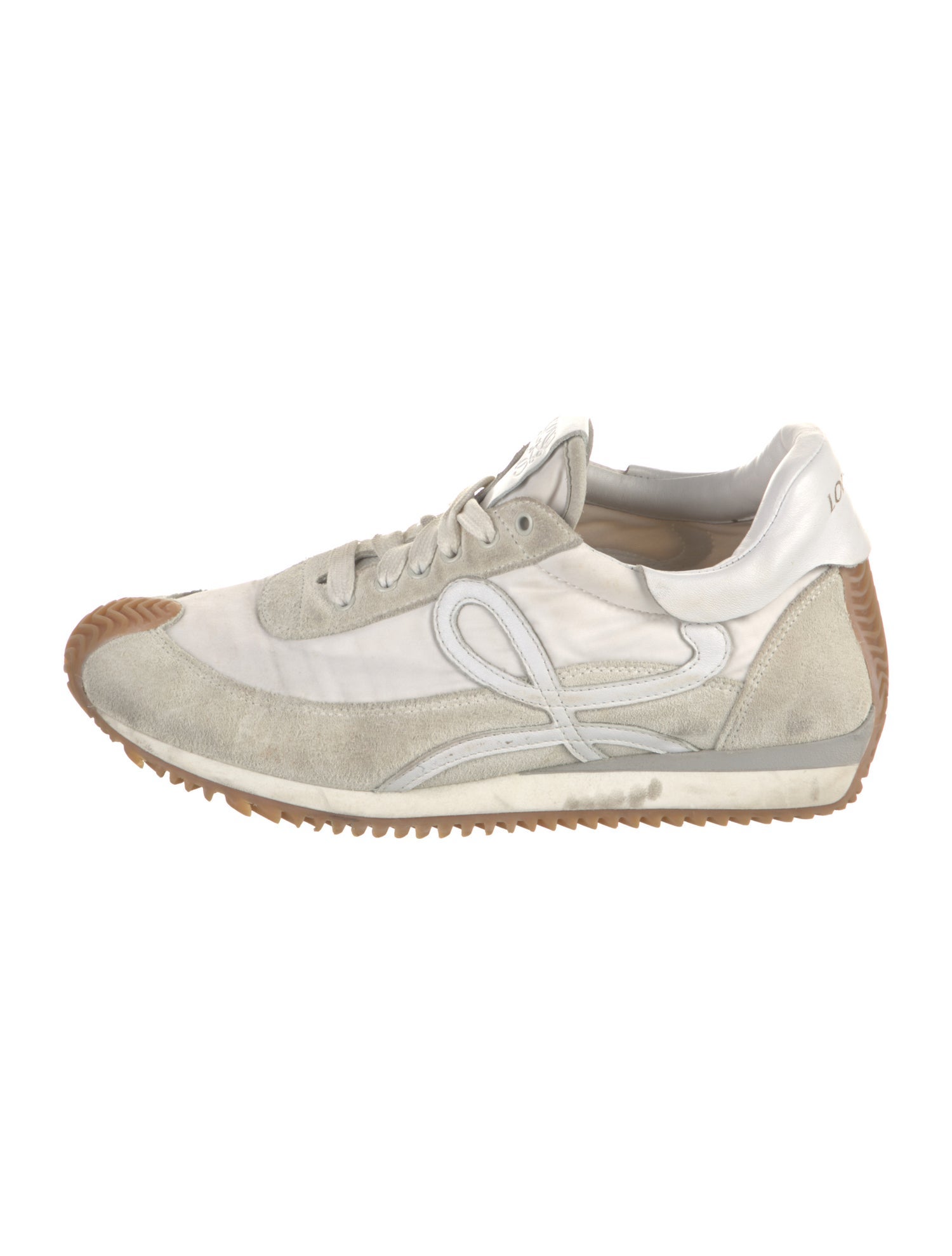 Loewe Suede Colorblock Pattern Sneakers