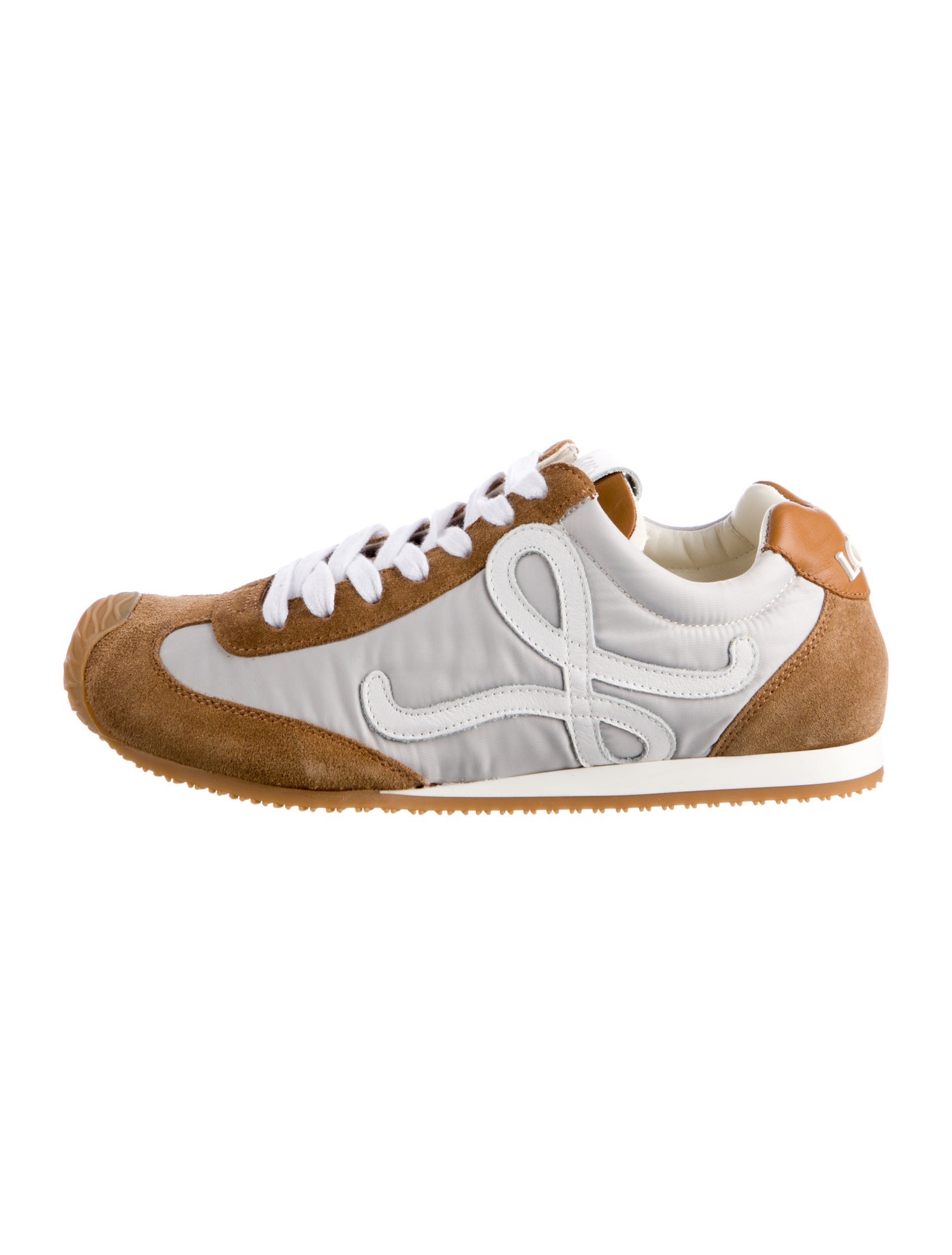 Loewe Suede Leather Trim Embellishment Sneakers
