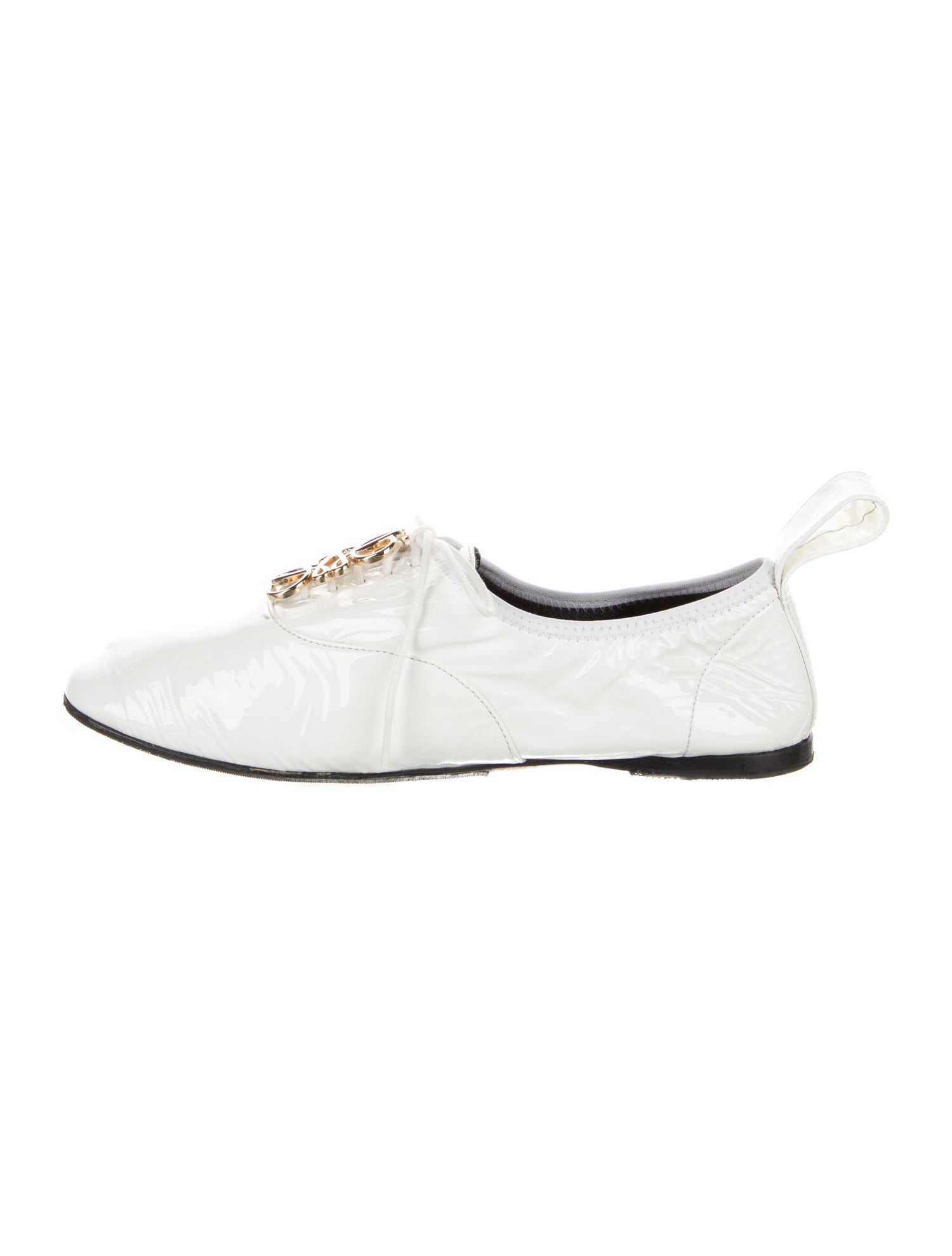 Loewe Patent Leather Leather Trim Embellishment Oxfords