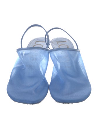 Loewe Leather Mesh Accents Slingback Sandals