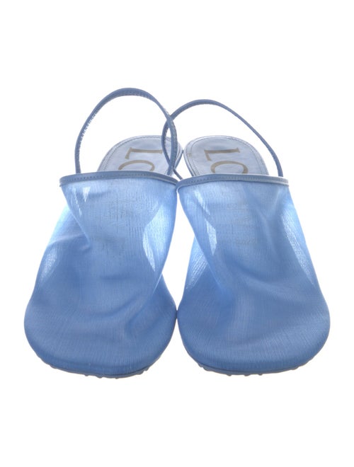 Loewe Leather Mesh Accents Slingback Sandals