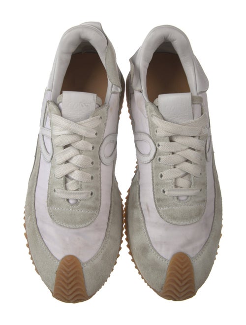 Loewe Suede Colorblock Pattern Sneakers