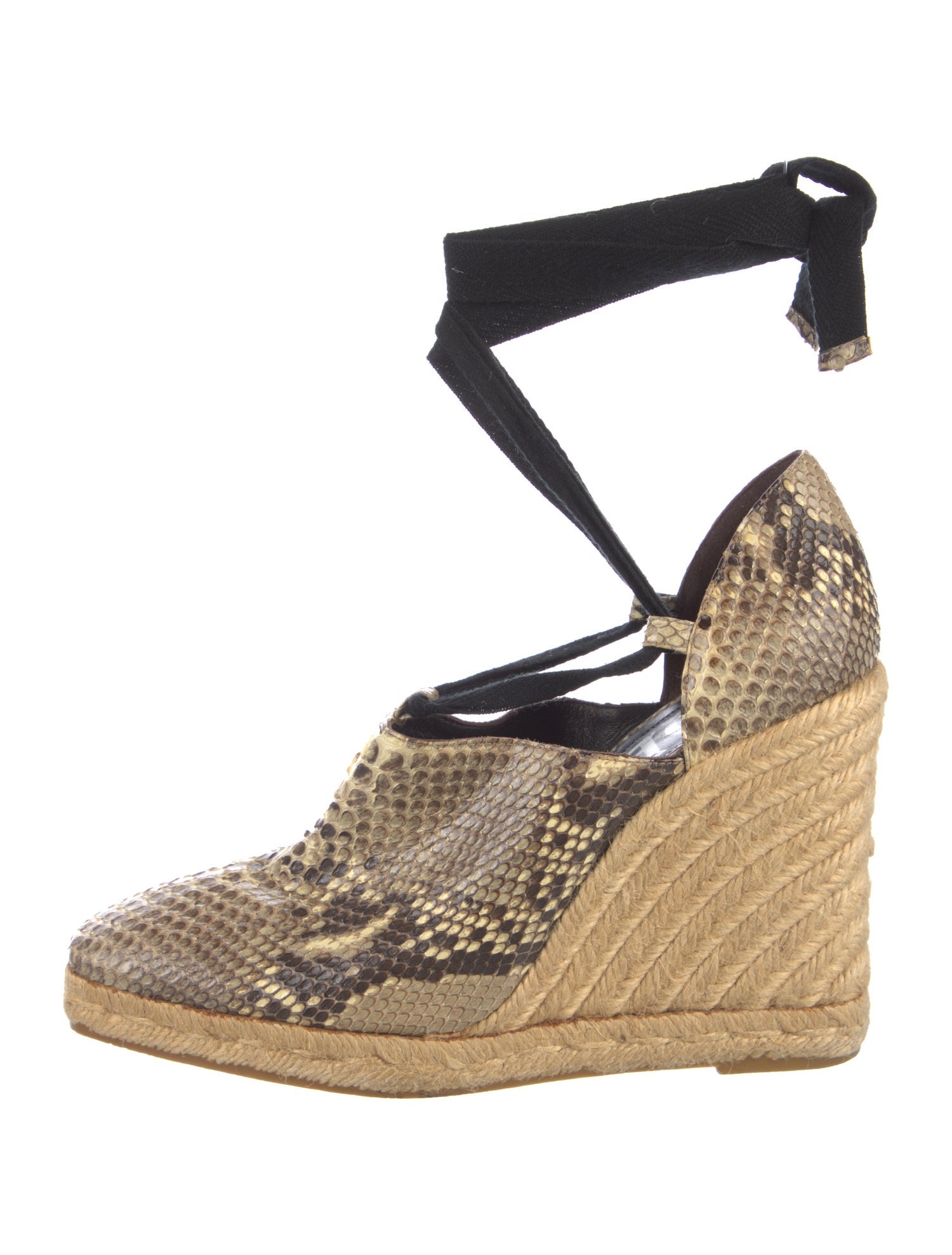 Loewe Snakeskin Animal Print D'Orsay Pumps