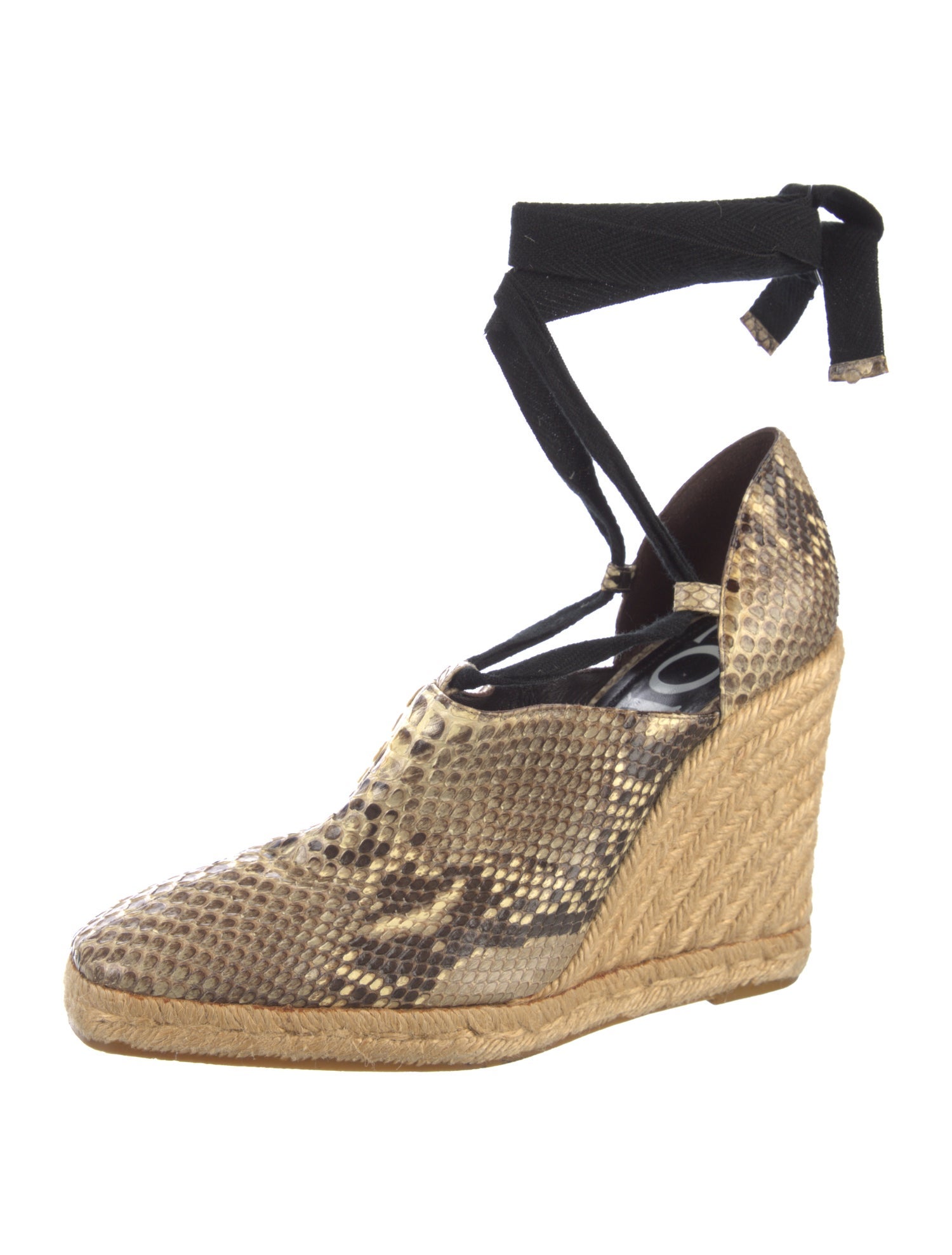 Loewe Snakeskin Animal Print D'Orsay Pumps