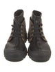 Loewe Leather Colorblock Pattern Lace-Up Boots