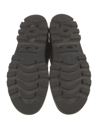 Loewe Leather Colorblock Pattern Lace-Up Boots