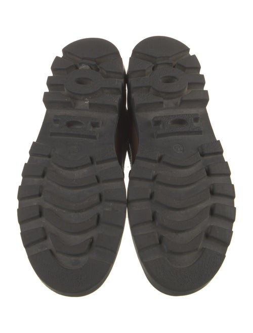 Loewe Leather Colorblock Pattern Lace-Up Boots