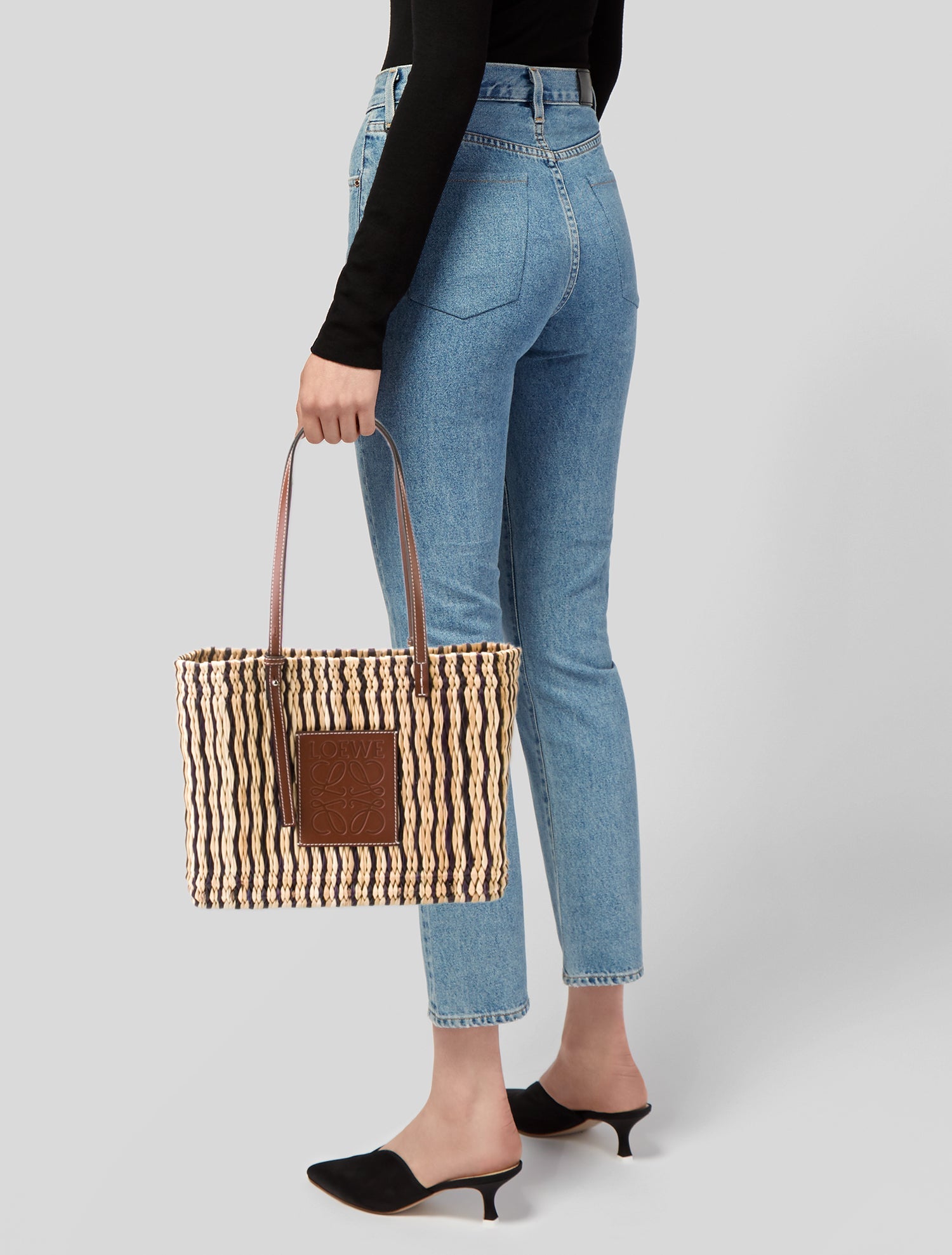 Loewe Raffia Square Basket