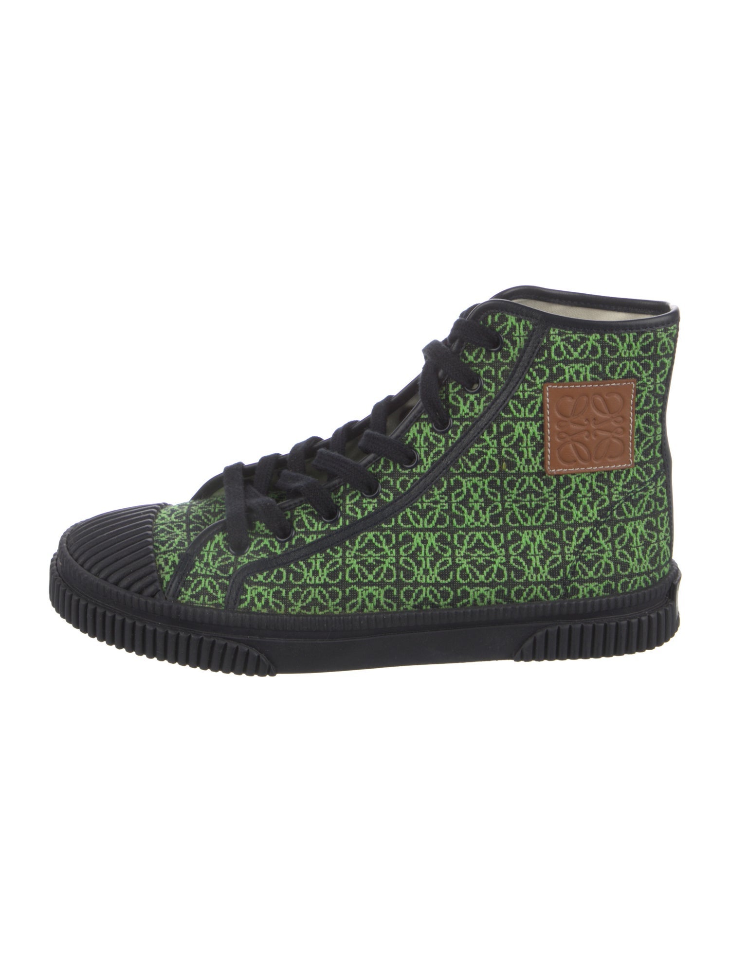 Loewe Printed Leather Trim Embellishment Sneakers