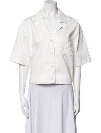 Loewe Three-Quarter Sleeve Button-Up Top