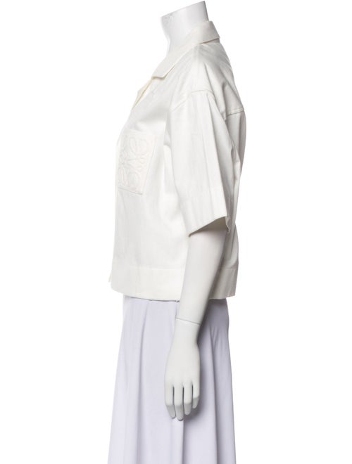 Loewe Three-Quarter Sleeve Button-Up Top