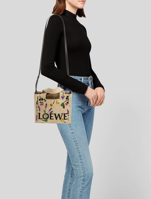 Loewe Raffia Top Handle Bag Small