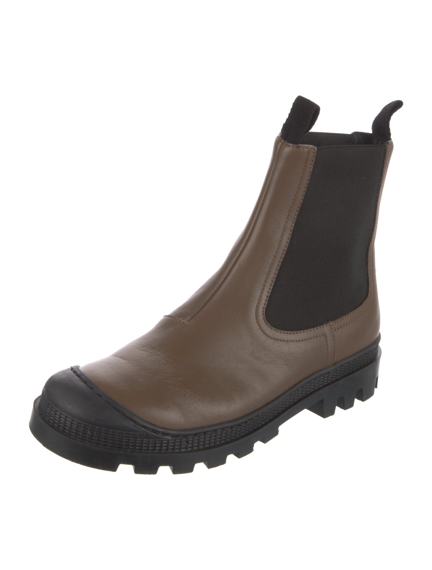 Loewe Leather Colorblock Pattern Chelsea Boots