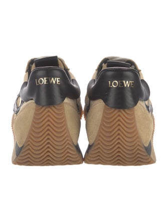 Loewe Suede Colorblock Pattern Sneakers