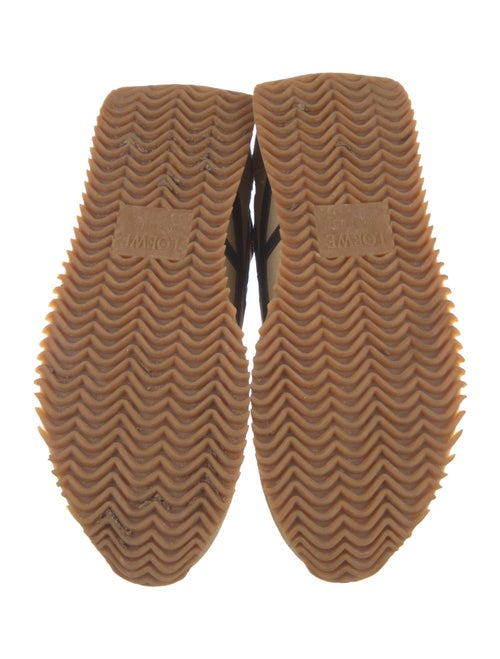 Loewe Suede Colorblock Pattern Sneakers