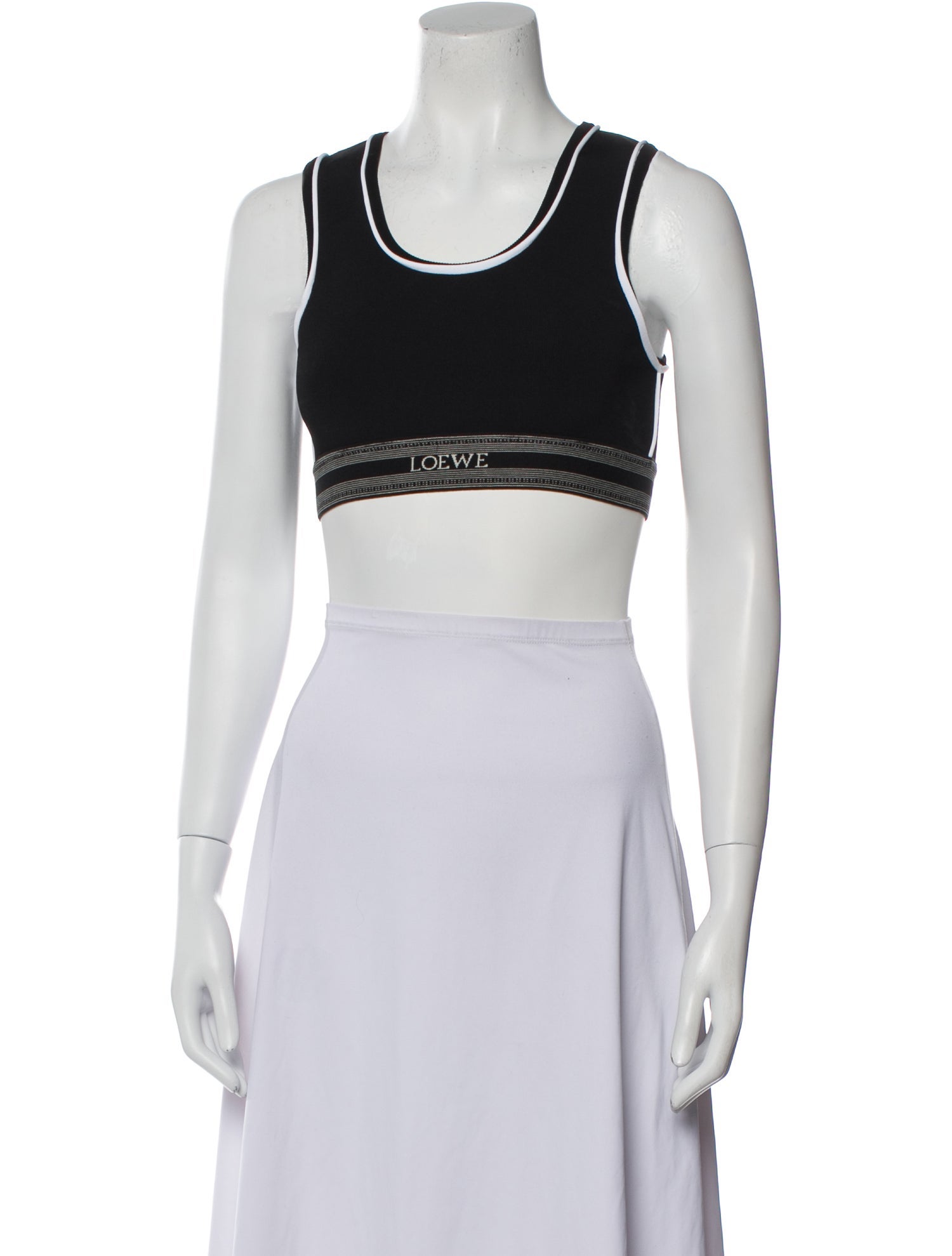 Loewe Printed Scoop Neck Crop Top