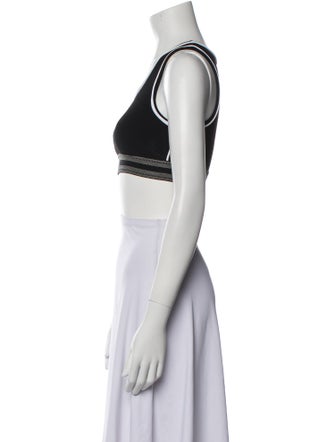 Loewe Printed Scoop Neck Crop Top