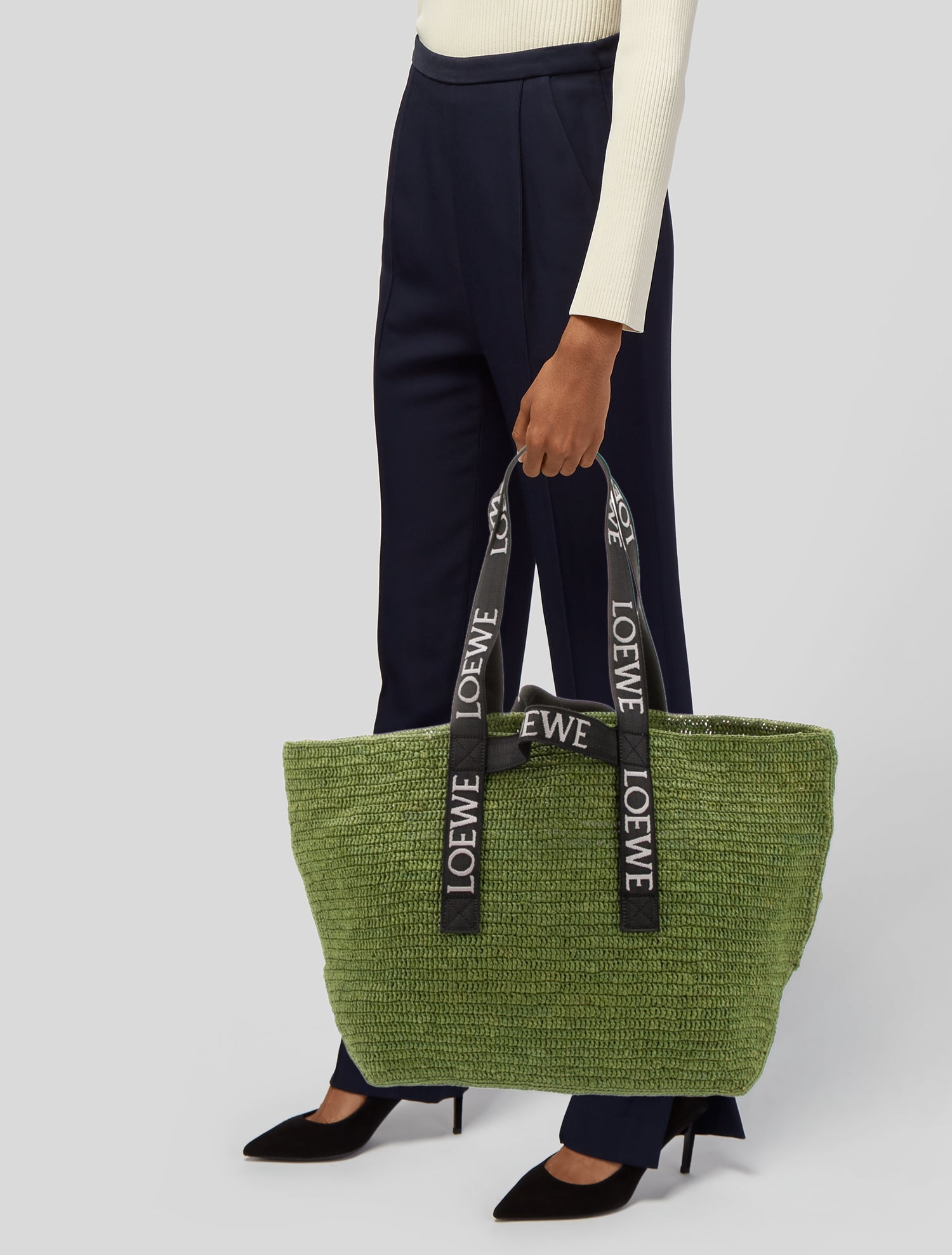 Loewe Raffia Tote Large