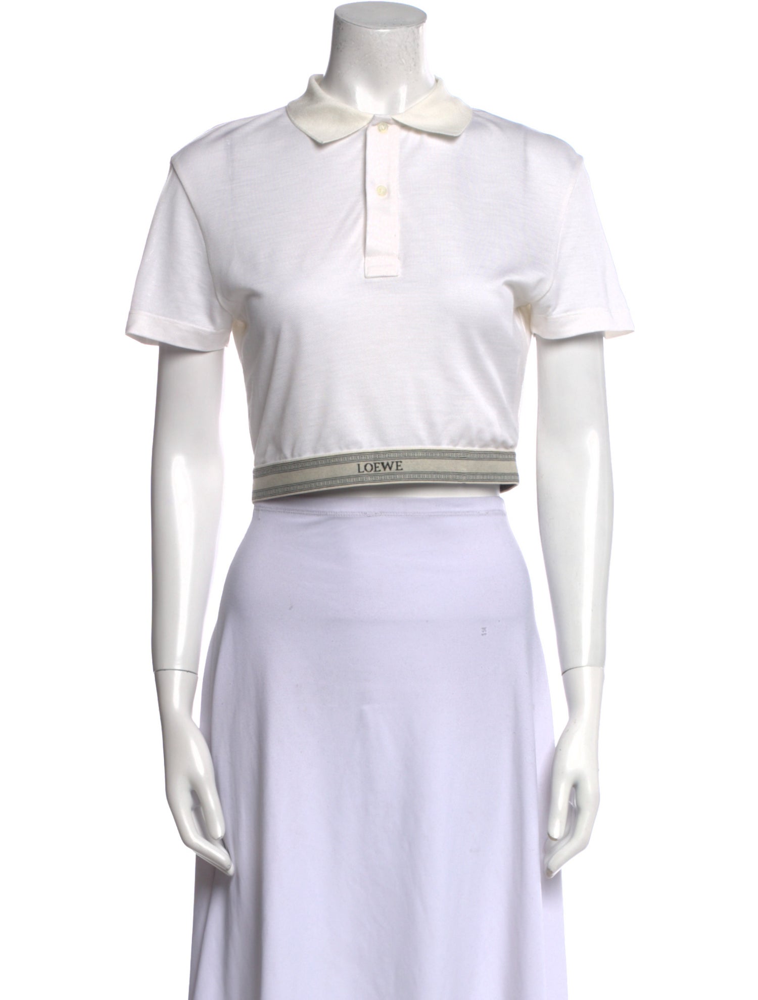 Loewe Silk Short Sleeve Crop Top