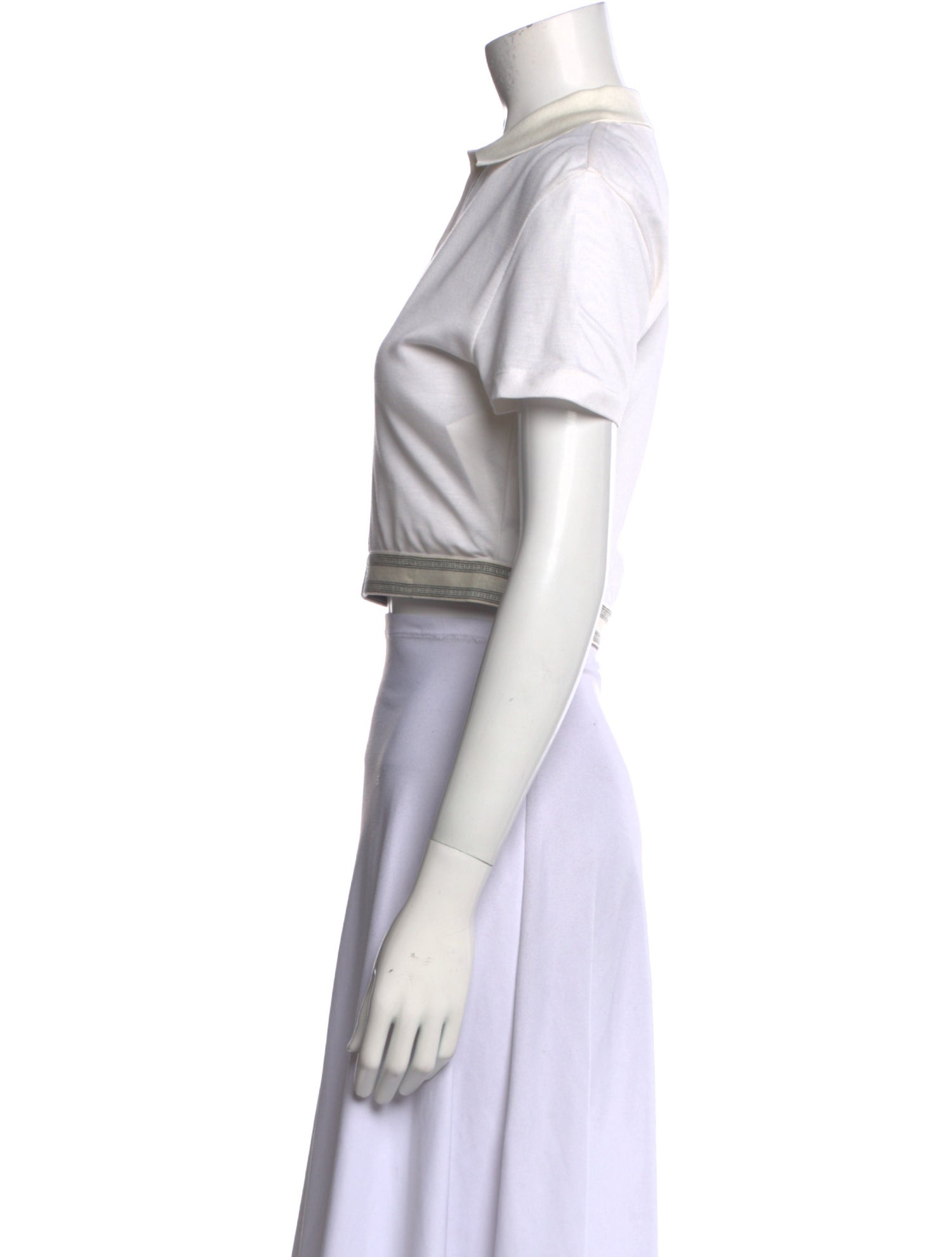 Loewe Silk Short Sleeve Crop Top