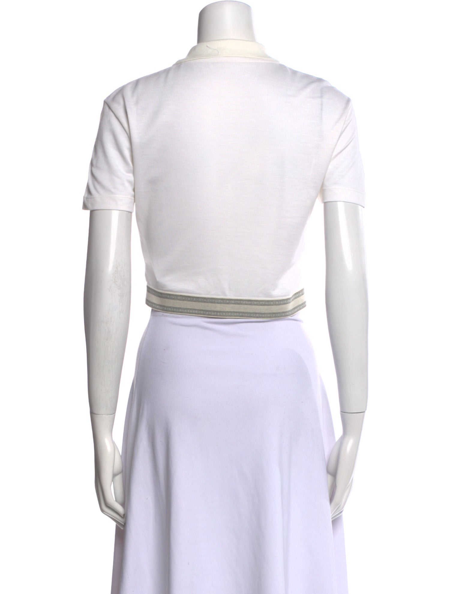 Loewe Silk Short Sleeve Crop Top