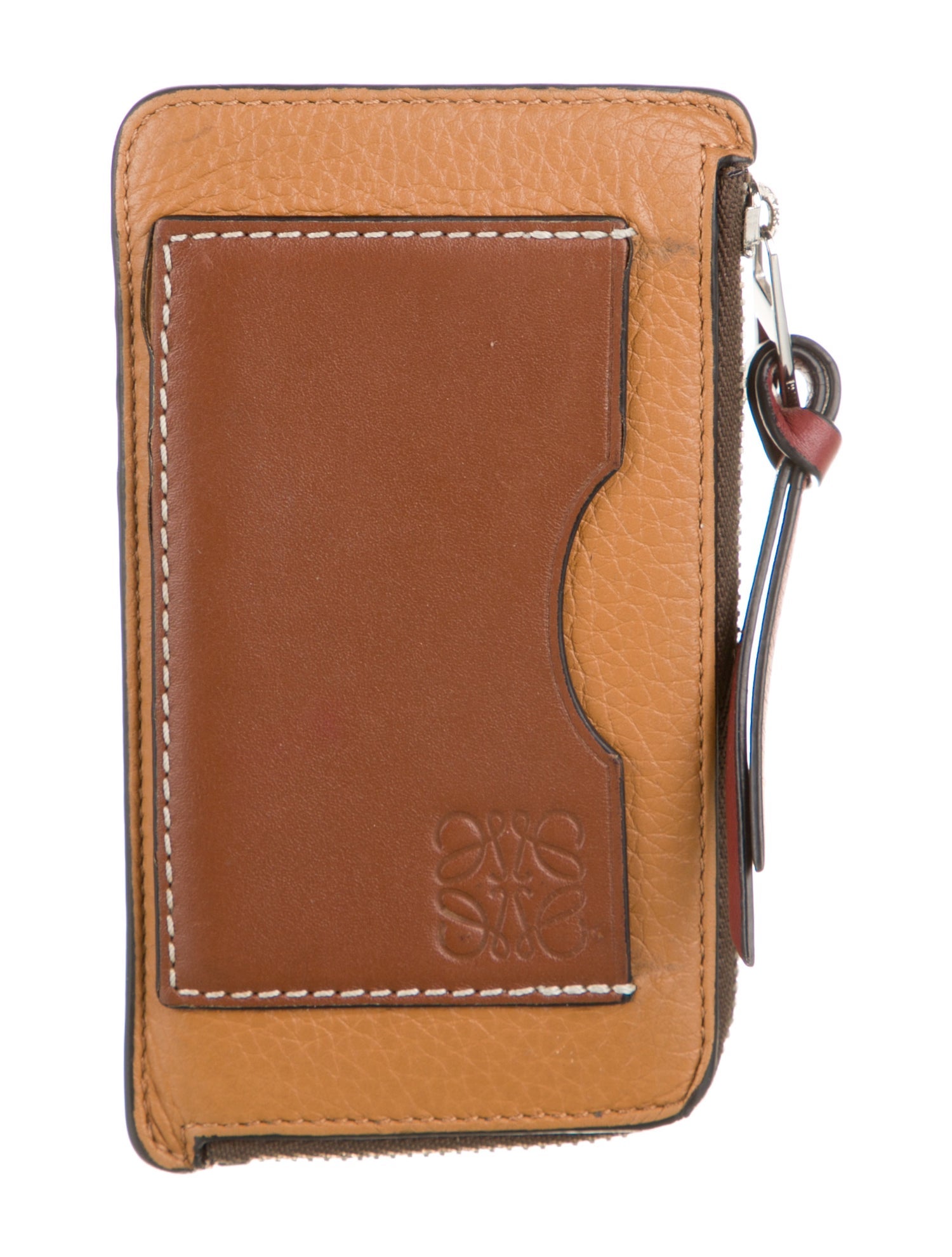 Loewe Leather Colorblock Pattern Wallet
