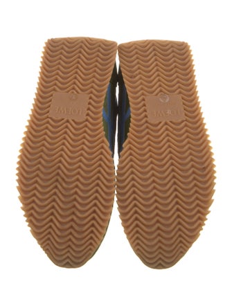 Loewe Suede Colorblock Pattern Sneakers