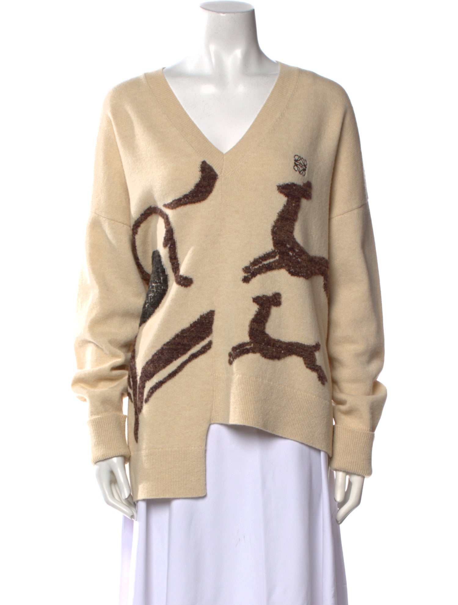 Loewe Asymmetric Deer Wool Sweater