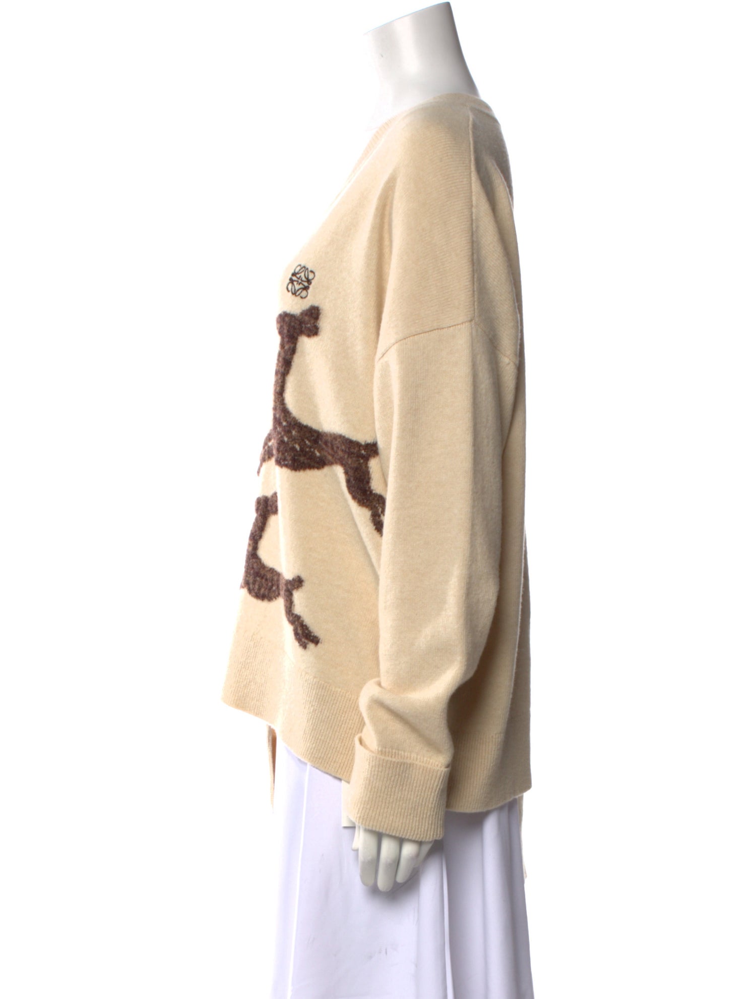 Loewe Asymmetric Deer Wool Sweater