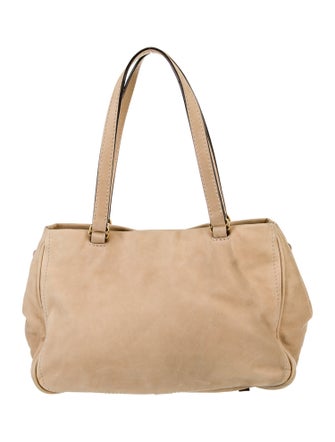 Loewe Suede Anagram Tassel Tote