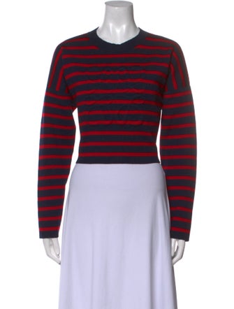 Loewe Wool Striped Crop Top