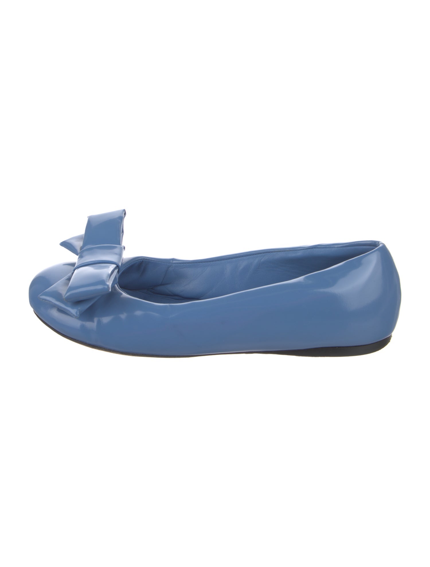 Loewe Patent Leather Bow Accents Flats