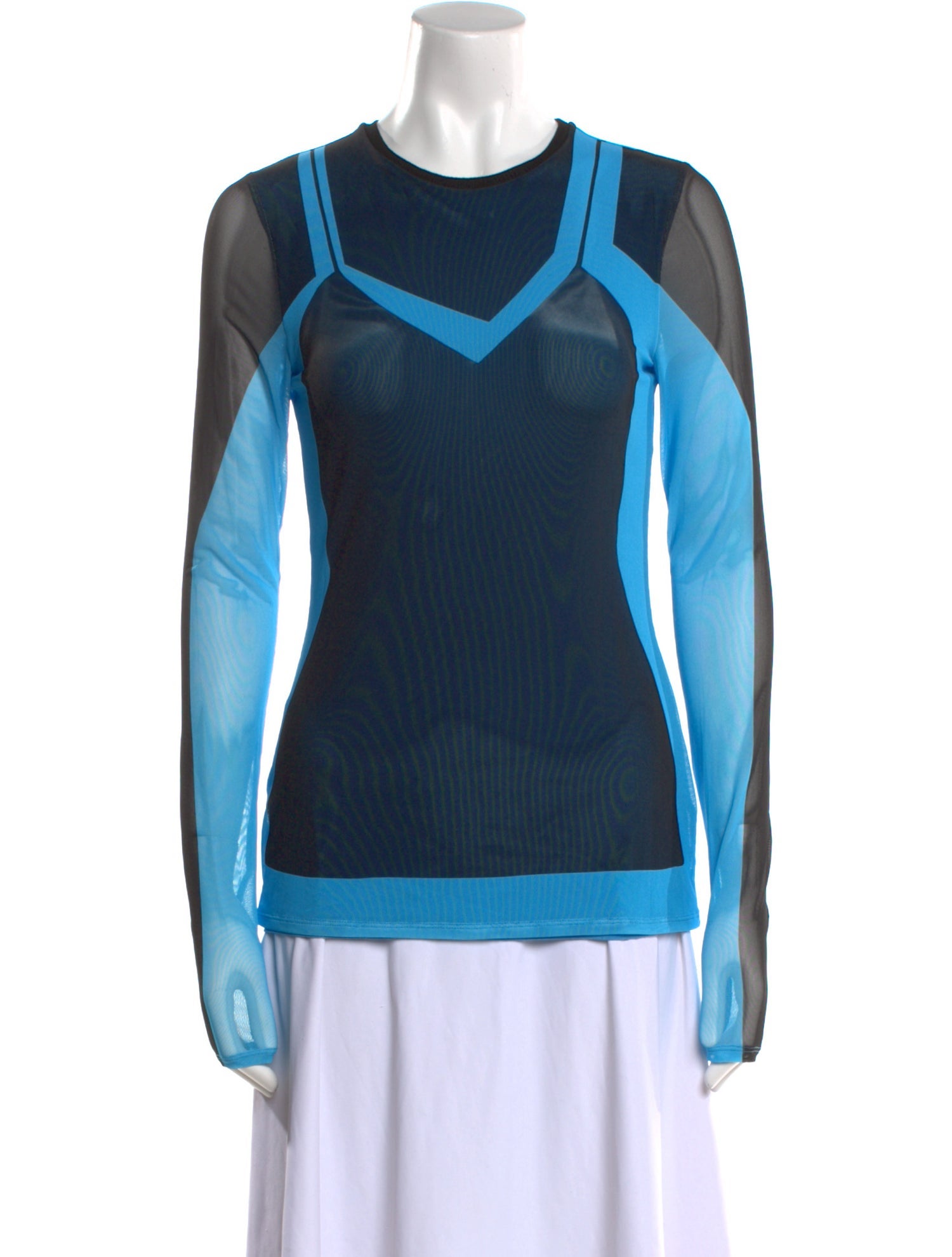 Loewe Colorblock Pattern Crew Neck Top