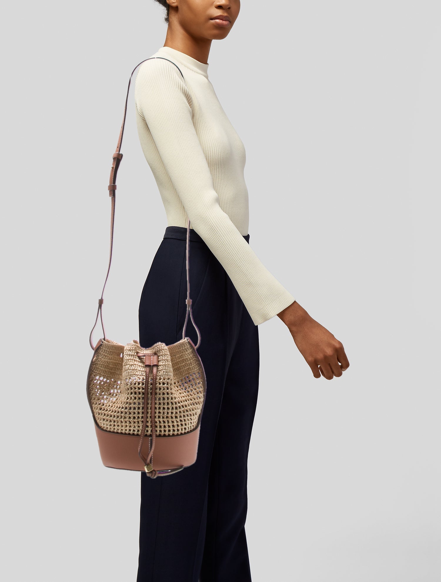 Loewe Raffia Bucket Bag