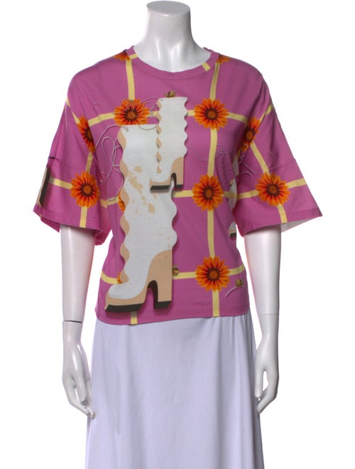 Loewe Floral Print Crew Neck T-Shirt