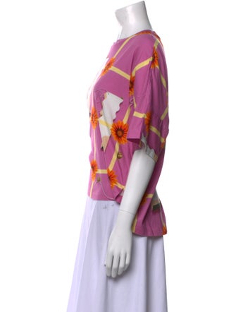 Loewe Floral Print Crew Neck T-Shirt