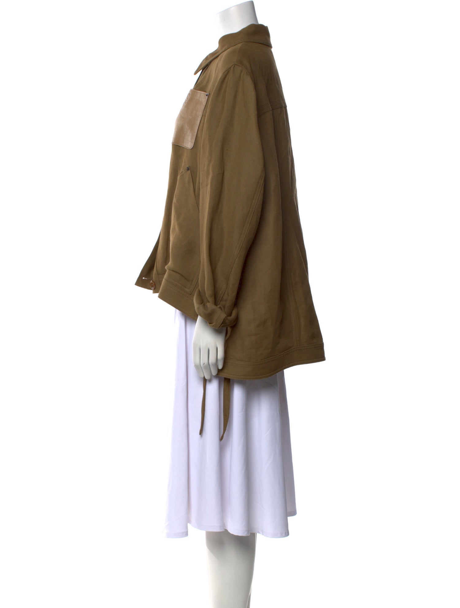 Loewe Linen Long Sleeve Button-Up Top