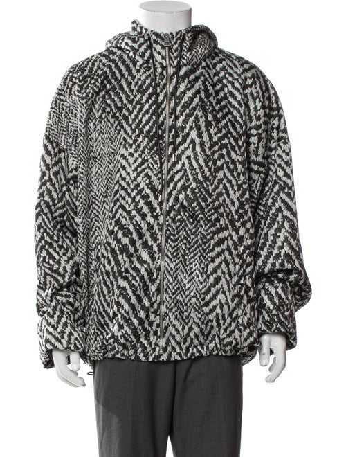 Loewe Houndstooth Print Moto Jacket